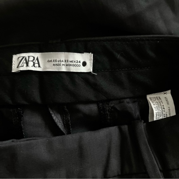 Zara Black Office Career Minimalist Flowy Balloon Barrel Leg Trouser Pants XS - Picture 5 of 5